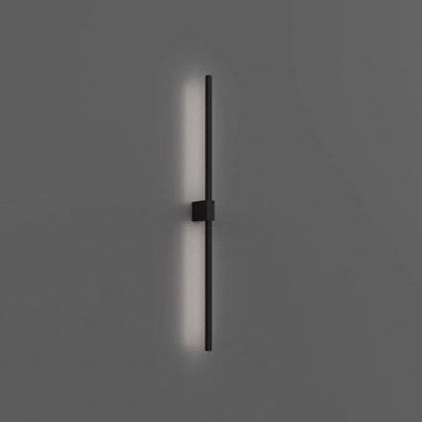 Double Lines Square Black Wall Lamp