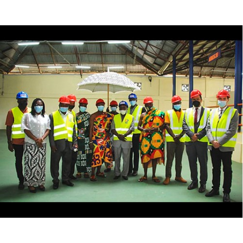 Sierra Leone Minister of Energy on a Visit to our Partner Factory in Ghana 